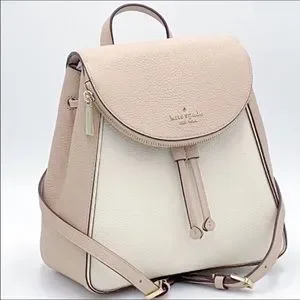 ♠️ kate spade ♠️ Leila Colorblock Pebbled Leather Medium Flap Backpack, Beige kate spade | Bags | Kate Spade Leila Colorblock Pebbled  main image 2